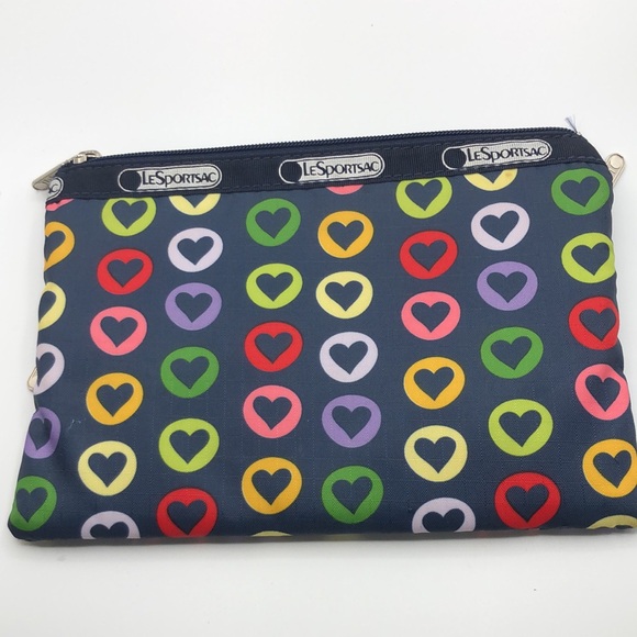 LeSportsac Women's Classic 3 Zip Cosmetic Case  Bag EC - Picture 3 of 6